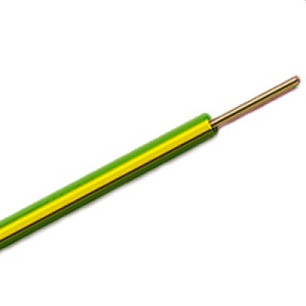Mονόκλωνο καλώδιο 1 x 1.50 mm²  HO7V-U PVC (ΝΥΑ) Κίτρινο-πράσινο