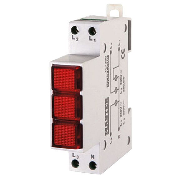 Ενδεικτική λυχνία ράγας LED τριπλή Κόκκινη TL-R300 MASTER ELECTRIC