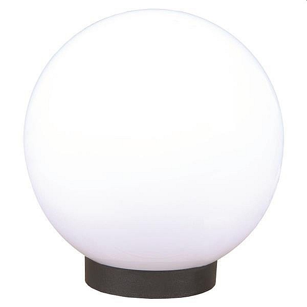 Φωτιστικό μπάλα πλαστική δαπέδου Φ30cm γάλακτος με βάση γρίβα και ντουί E27 εξωτερικού χώρου IP65 153-55302 EUROLAMP