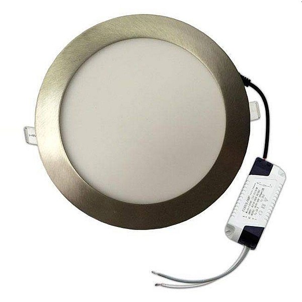 LED Πάνελ Φωτιστικό Οροφής Χωνευτό Νίκελ ματ 18Watt 145-68411 EUROLAMP φυσικό λευκό 4000K