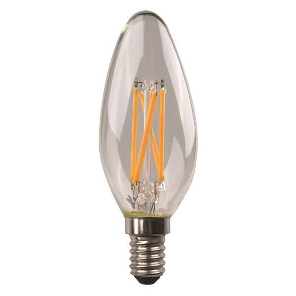 Λαμπτήρας LED E14 κεράκι 6.5 watt Ψυχρό Λευκό 6500K Crossed Filament 147-78102 EUROLAMP