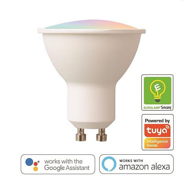 Έξυπνη λάμπα LED SPOT GU10 6W RGBW με Amazon Alexa, Google Assistant  και tuna 147-77903 EUROLAMP