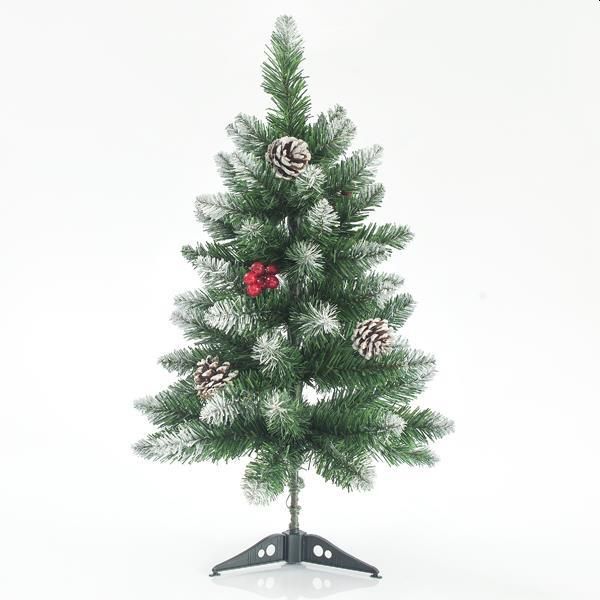 Χριστουγεννιάτικο Δέντρο Πράσινο Χιονισμένο 60cm με Berry και κουκουνάρια 600-30167 EUROLAMP