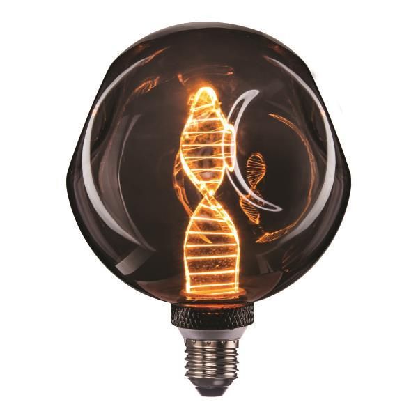 Λάμπα LED E27 Special Filament G125 4W E27 1800K Dimmable Dented DNA Smoky147-78730 EUROLAMP