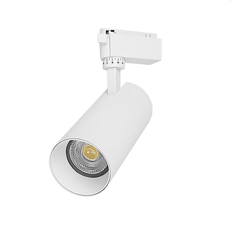 LED φωτιστικό ράγας(Track Light) 30W Ψυχρό λευκό 6400K  APOLLO Λευκό AP-30WCW METANOR