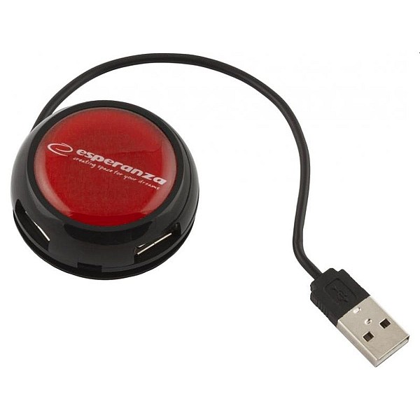 USB 2.0 HUB YOYO 4 θέσεων κόκκινο EA135R Esperanza