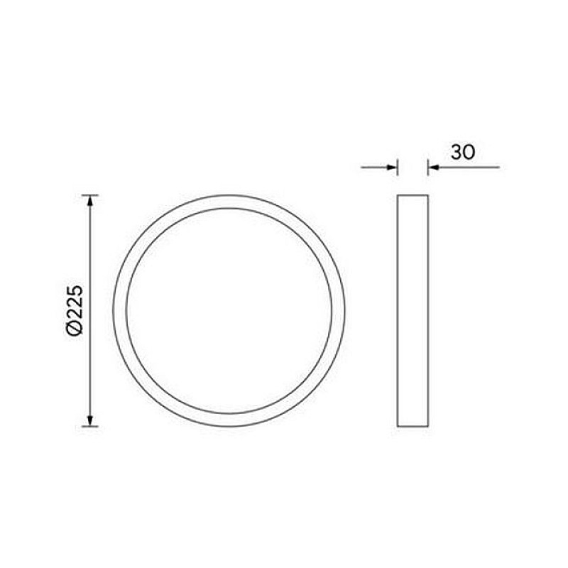 LED Mini Πάνελ Samsung Φωτιστικό Οροφής επίτοιχο 18Watt Φυσικό λευκό 4000K KB-6002 Kobi