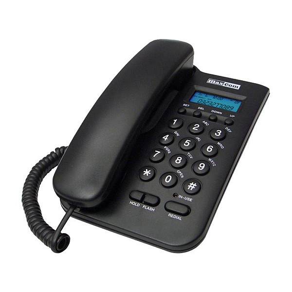 Maxcom KXT100 σταθερό Ψηφιακό Τηλέφωνο Μαύρο με Οθόνη και Αναγνώριση κλήσεων