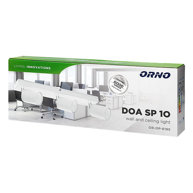 ORNO Φωτιστικό τοίχου και Οροφής GU10 3x50W DOA SP 31 λευκό OR-OP-6195W