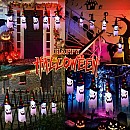 Διακοσμητικό Φωτιστικό Γιρλάντα LED Halloween Ghost Πολύχρωμο 6100048 OEM