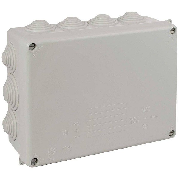 Στεγανό κουτί διακλάδωσης πλαστικό IP55 220X170X80 Γκρί 61008 EDM Spain