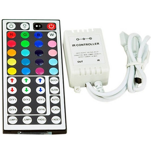 Controller RGB IR 72Watt με τηλεχειριστήριο 44 κουμπιών IR  LH-F99 OEM