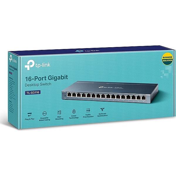 TP-LINK TL-SG116 desktop switch δικτύου 16-Port 10/100/1000Mbps V1.0