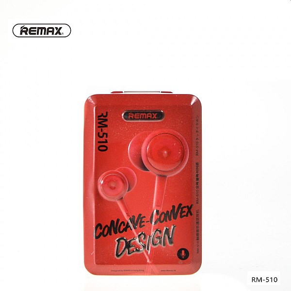 Remax RM-510 Ακουστικά  earphone  με μικρόφωνο κόκκινο