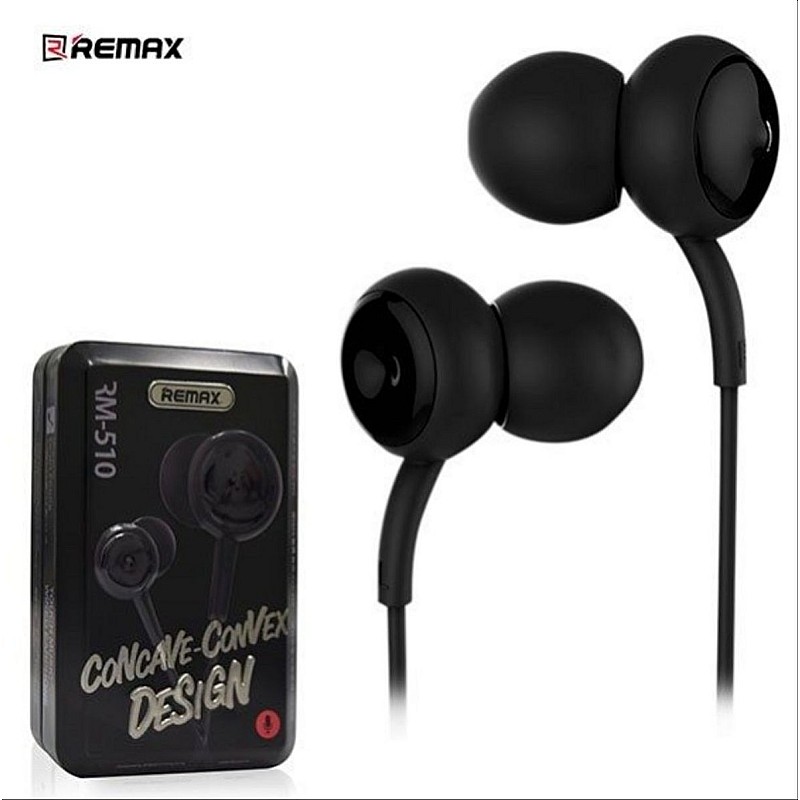 Remax RM-510 Ακουστικά  earphone  με μικρόφωνο μαύρο