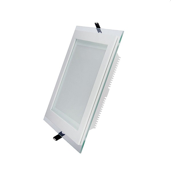 LED Πάνελ Φωτιστικό Οροφής  Τετράγωνο χωνευτό GLASS 16Watt Θερμό λευκό 3000K LENA-SG 2023550 VITO