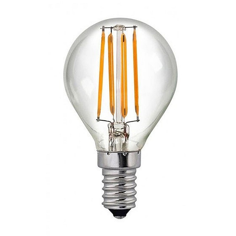 Λαμπτήρας Led E14 G45 6Watt Θερμό λευκό 2700K Σφαιρικό Filament Ledisone-2/clear 1518280 VITONE