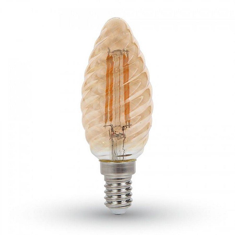 Λαμπτήρας Led E14 C30 4Watt Θερμό λευκό 2500K Κεράκι Filament Dimmable Retro Look 1514650 VITONE