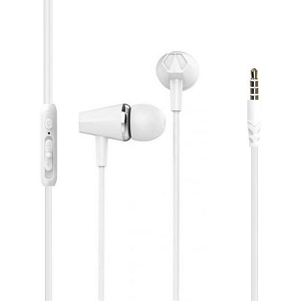 K121 Handsfree Ακουστικά Stereo earphone με μικρόφωνο λευκό OEM
