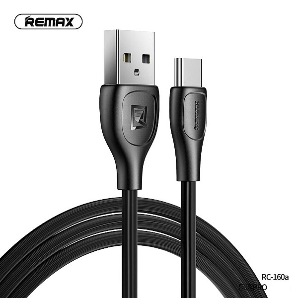 Remax LESU PRO RC-160a Καλώδιο Φόρτισης και μεταφοράς δεδομένων USB / USB Type-C 1.0m  Μαύρο