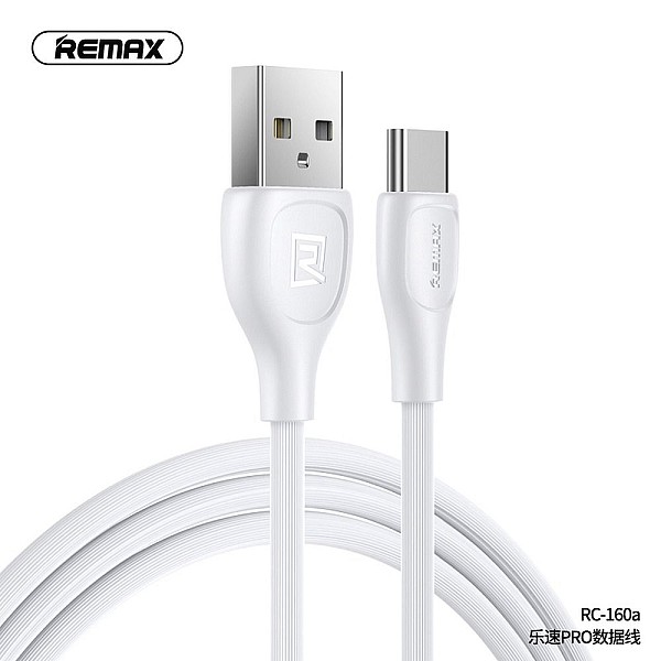 Remax LESU PRO RC-160a Καλώδιο Φόρτισης και μεταφοράς δεδομένων USB / USB Type-C 1.0m Λευκό