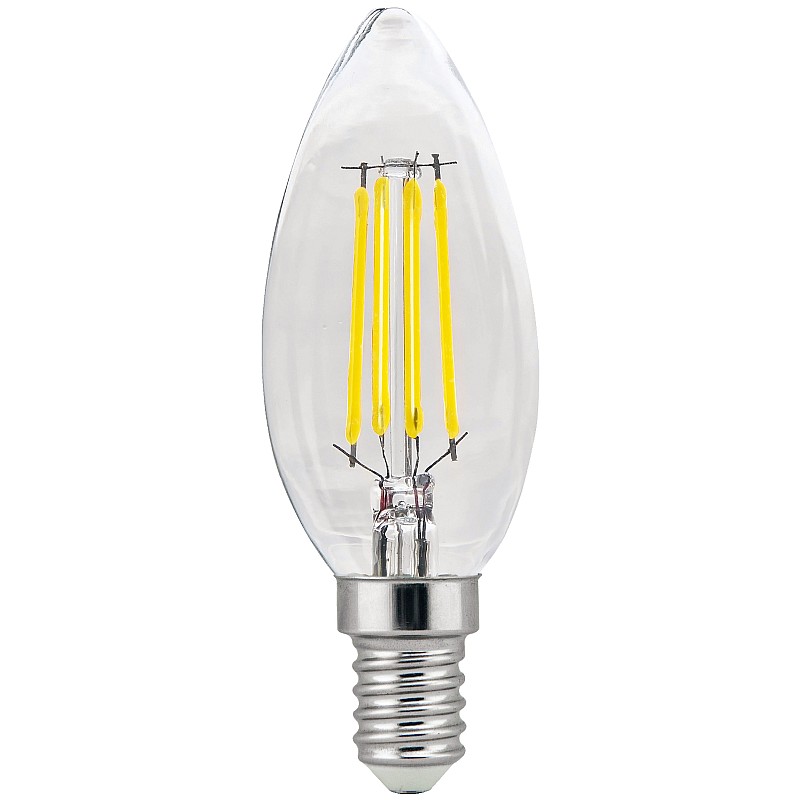 Λαμπτήρας Led E14 C35 6Watt φυσικό λευκό 4000Κ Κεράκι Filament Ledisone-2/clear 1518230 VITONE