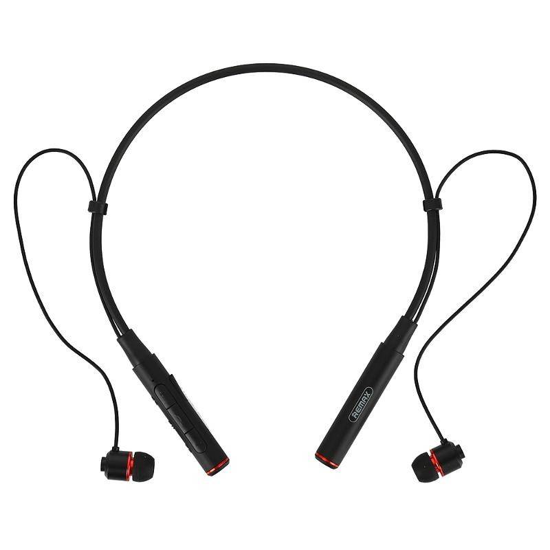 Remax RB-S6 Neckband Bluetooth Ασύρματα στερεοφωνικά ακουστικά κεφαλής σε μαύρο χρώμα V5.0