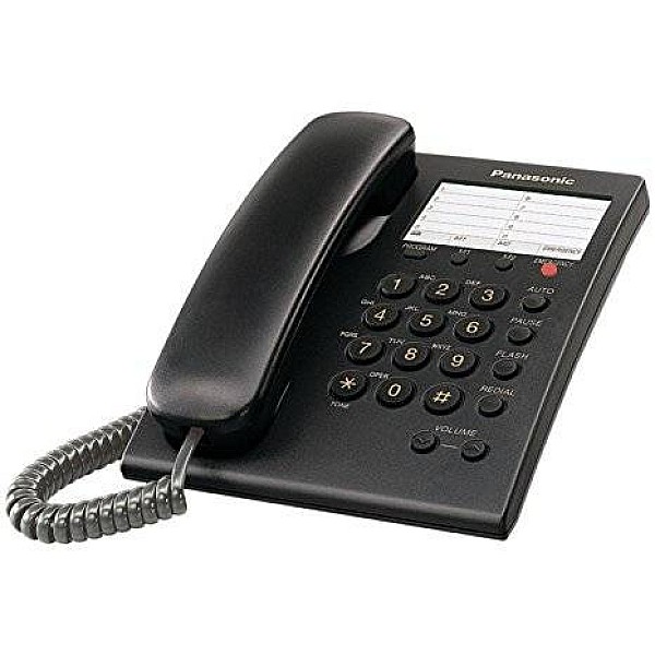 Τηλεφωνική Συσκευή Ξενοδοχειακού Τύπου Panasonic KX-TS550GRB Μαύρο με Emergency Button