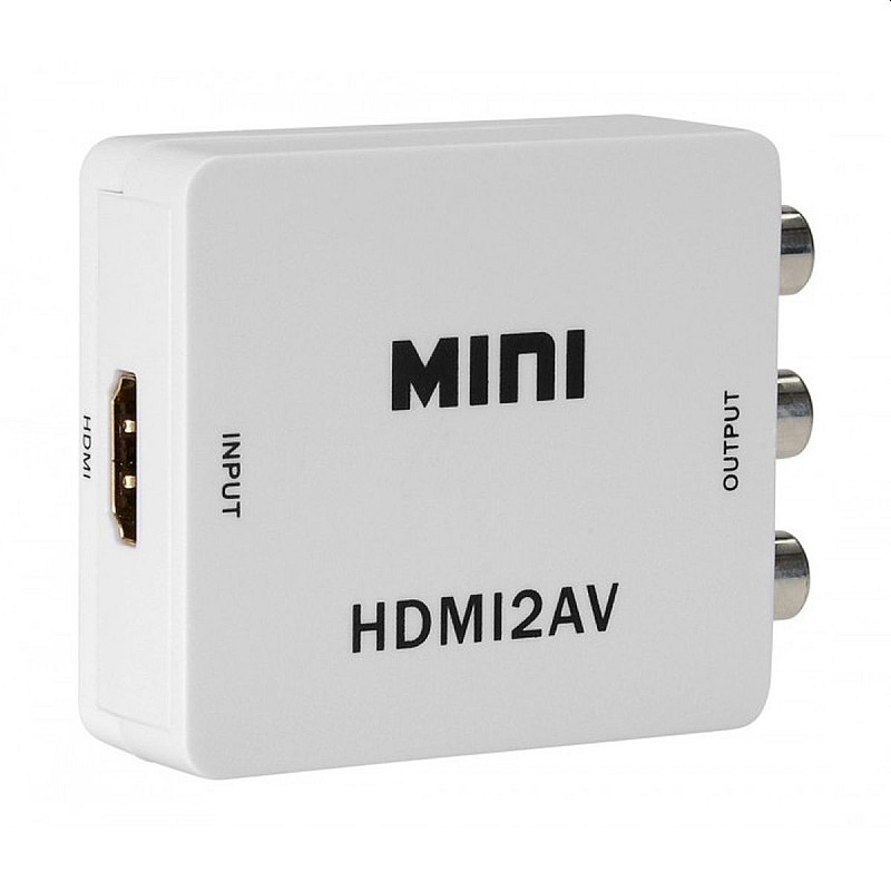 Μίνι μετατροπέας(Converter) από  HDMI σε Έξοδο (CVBS) 3RCA full HD λευκό CAB-H083