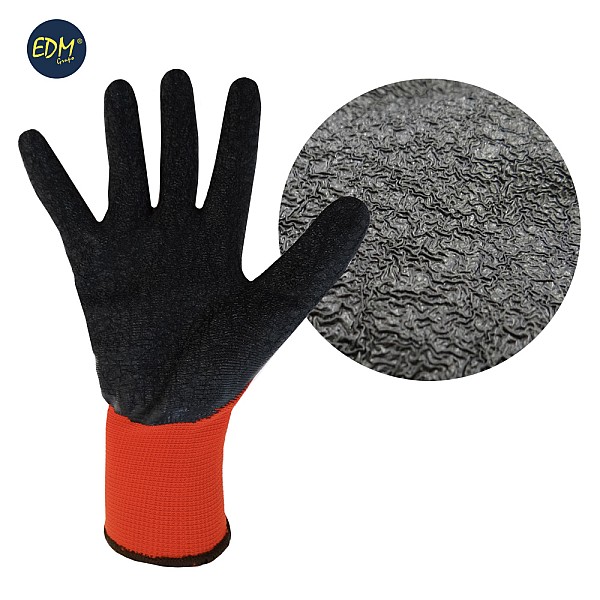 Γάντια εργασίας με ύφασμα και παλάμη με επικάλυψη φυσικού ελαστικού (latex)   EDM Spain