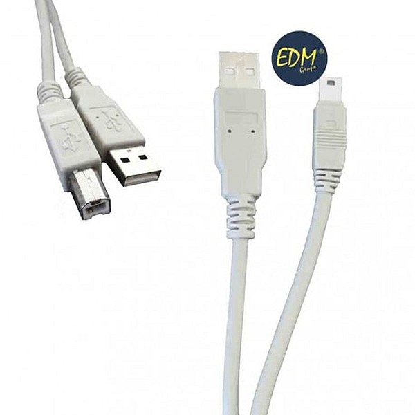 Καλώδιο επέκτασης USB τύπου A to B male  μήκους 1,8m  51250 EDM