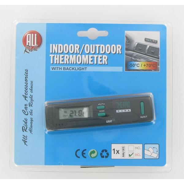 Allride 00141 Θερμόμετρο εσωτερικού-εξωτερικού χώρου με εξ. αισθητήρα (-50°C έως +70°C)