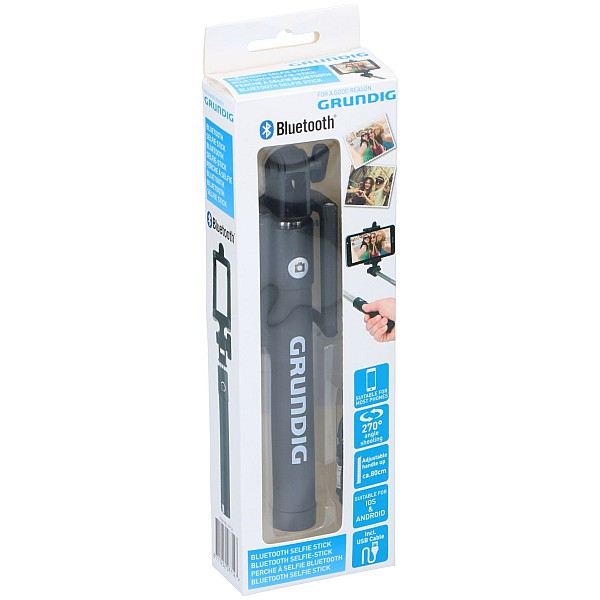 GRUNDIG 07714 Selfie Stick Bluetooth με πτυσσόμενο κοντάρι Μαύρο