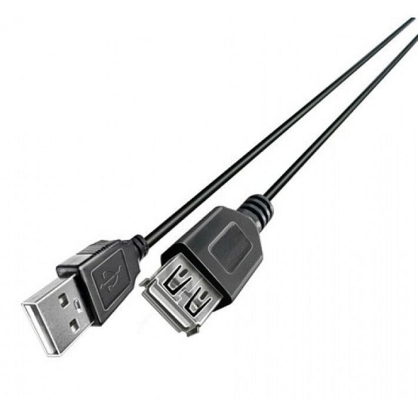 GRUNDIG 47240 Καλώδιο επέκτασης USB 2.0 Τύπου-Α σε αρσενικό USB 2.0  Τύπου-Α θηλυκό μαύρο 2m