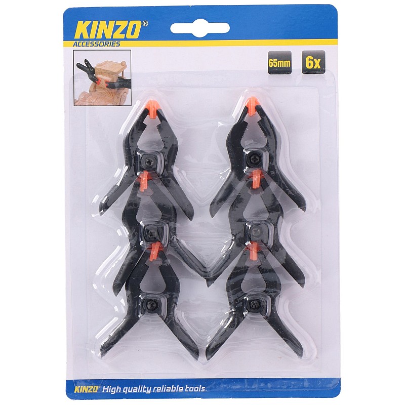 KINZO 79492 Σφιγκτήρες πλαστικοί 65mm σετ 6 τεμαχίων