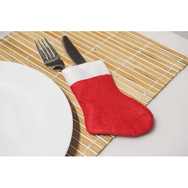 Σετ Θήκες για μαχαιροπίρουνα Χριστουγεννιάτικες Κάλτσες 14cm AFF 511100