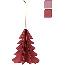 Χριστουγεννιάτικο Στολίδι χάρτινο κρεμαστό με τρισδιάστατο Δέντρο 10cm 1τμχ AAE 326520