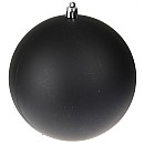 Χριστουγεννιάτικο Στολίδι Μπάλα από Πλαστικό Μαύρη ματ 10cm ACS 203040