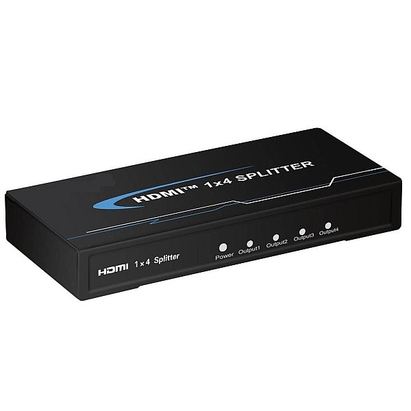 HDMI 4-Port Splitter Διανεμητής υψηλής ευκρίνειας 1 είσοδος σε 4 Εξόδους με 3D 1080P HDMI1TO4M OEM