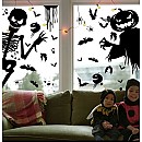 Αποκριάτικο Σετ Αυτοκόλλητα για το τζάμι-Halloween μαύρο χρώμα σε 5 σχέδια OEM