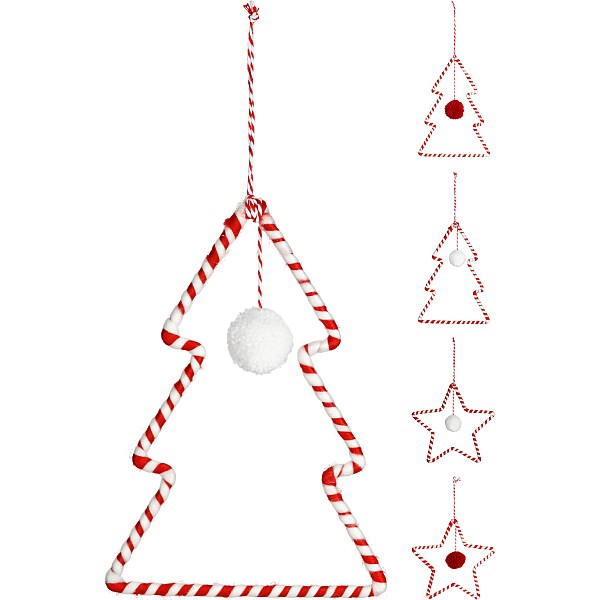 Χριστουγεννιάτικο Μεταλλικό Στολίδι 10cm σε 4 σχέδια AAE 332030