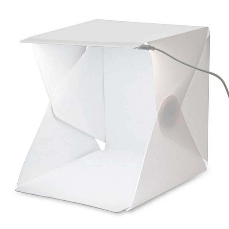 Μίνι Αναδιπλούμενο Στούντιο Φωτογράφισης 24cm με Ενσωματωμένο Φωτισμό LED AG302C