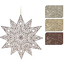 Χριστουγεννιάτικη Χιονονιφάδα Κρεμαστή με glitter 50cm AWS 204240