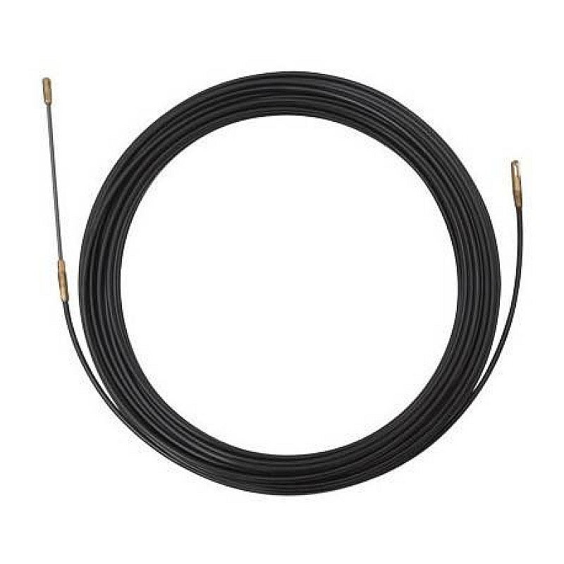 Ατσαλίνα Nylon με αποσπώμενα άκρα 4mm - 15m μαύρη AK-AT-006 Evik