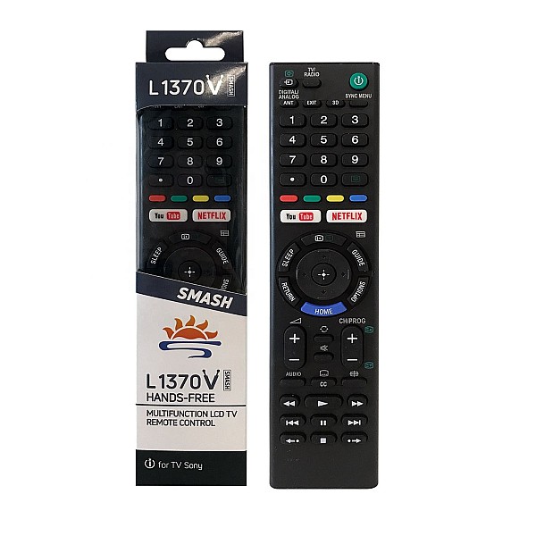 RM-L1370V Τηλεχειριστήριο τηλεόρασης Sony τύπου Original κατάλληλο για όλα τα μοντέλα LCD/LED TV SMASH