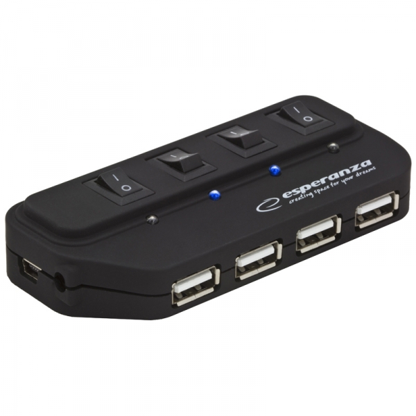 Esperanza EA127 USB 2.0 Hub 4 Θυρών με σύνδεση USB-A