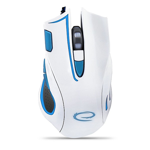 Ενσύρματο GAMING Φωτιζόμενο Ποντίκι HAWK MX401 7D άσπρο/μπλε EGM401WB Esperanza