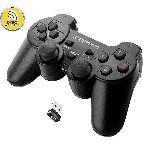 Ασύρματο Gamepad  Esperanza Gladiator για PC/PS3 GX600  EGG108K Black