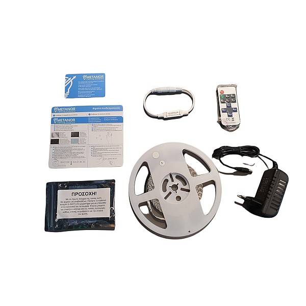 Σετ ταινίας LED STRIP BOX 12V SMD3528 7.2W/m IP20 5m 6400K MTN-4002 METANOR