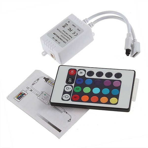 Led strip Controller RGB 72Watt με τηλεχειριστήριο 24 κουμπιών IR LH-F92 OEM